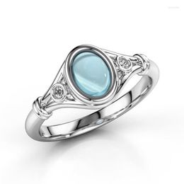 Wedding Rings Personality Moonstone Claddagh Ring With Created Opal 925 Stamp Engagement For Women Christmas Lover Gift Wynn22