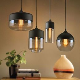 Pendant Lamps Modern Nordic Loft Hanging Lamp Glass E27 LED Light For Kitchen Restaurant Bar Living Room Bedroom FixturesPendant