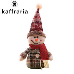 Christmas Decoration 6 in 1 Set Cartoon Doll Snowflakes Cheque Cloth Christmas Tree Decorations christmas Decorations for Home 201204