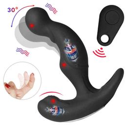 Nxy Anal Toys 360° Rotating Vibrating Plug Male Prostate Massage Wireless Remote Butt Anus G spot Stimulator Adult Sextoys 220506