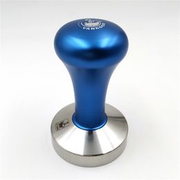 Espresso Coffee Tamper Blue Machine Press Flat Base Barista Accessories 51mm 57 5mm 58mm 210309