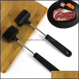 home meat tenderizer UK - Meat Potry Tools Kitchen Kitchen Dining Bar Home Garden Hammer Tenderize Tool Round Square Double-Side Household M Dhdsf