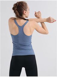 Yoga Outfit Type Back Ribbed Vest Workouts Clothes Breathable Tank Tops Stretch Sexy Blouse Gym Sports VestYoga