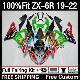 Injection Mould Bodys For KAWASAKI NINJA ZX 636 600CC ZX636 19-22 Bodywork 6DH.15 ZX 6R ZX-6R ZX6R 19 20 21 22 Frame ZX-636 2019 2020 2021 2022 OEM Fairing kit red green