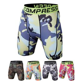 Men's Shorts Men's Training Sports Fitness Gym Running Camouflage Workout Tight Leggings Moisture Wicking Quick-dryingMen's