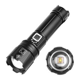 30W White Laser Torches Flashlamp Ultra-bright Long-Range 1200LM 1500 Meters Portable Flashlights Type-c Rechargeable Support Input And Output