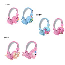 High Quality AH-807H AH-807Y AH-807K AH-906H Series Headphones New Cute Cartoon Image Earphones Bluetooth Stereo Headphone Ultra-long Standby for Children Play