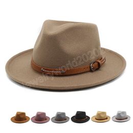 Vintage Soft Wool Felt Fedora Hat For Men Women Autumn Winter Curved Brim Trilby Jazz Hat Gentleman Party Dress Cap