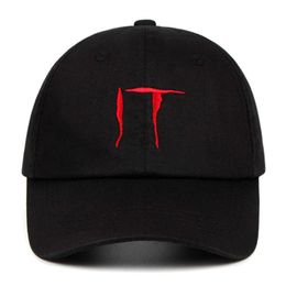 100% cotton stephen king it s baseball cap clown father hat album hats embroidered male female bones