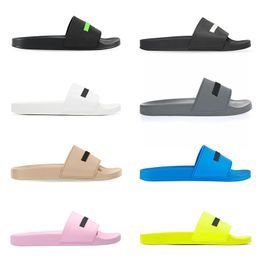 Pantofole firmate da donna Fluo Ciabatte da piscina per uomo Nero Estate Giallo Sandali da uomo taglie forti Scarpe blu rosa Gomma bianca Beige Verde Parigi Jmxm