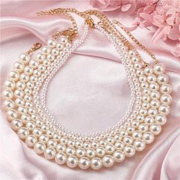 Chokers Exquisite Imitation Pearl Choker Fashion Heart Butterfly Pendant Necklaces Simple Clavicle Chain Wedding Jewellery Gift For WomenChoke