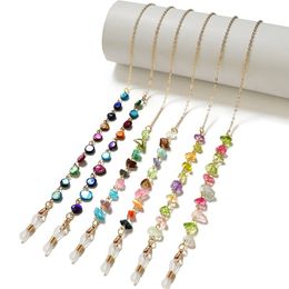 Fashion Colourful Irregular Stone Glasses Chain For Women Summer Strap Handmade Necklace Sunglasses Lanyard