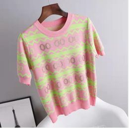 Short Sleeve Women Sweater Summer Pullovers T-shirts Harajuku Jumper Tops Causal Thin Knitted Mother T Shirt