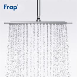 Frap New Bathroom Shower Head Silver Square 304 Stainless Steel Large Rainfall Overhead Shower Head Bath Rain Shower F28-3/G28 200925