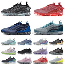 lilac shoes UK - Fly 2021 Knit-2020 Mens Womens Designer Running Shoes Sports Sneakers Triple Black Whit Day to Night Lilac Batman Stone Blue Team Red Neon