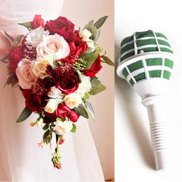 Decorative Flowers & Wreaths 1Pc Bouquet Holder DIY Wedding Foam Handle Bridal Holding Floral Artificial Flower Decorations SuppliesDecorati