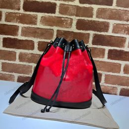 -G Designer 100 Anniversary Saco de couro vermelho Backpack Backping Sacos de ombro 6766682