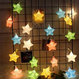 Strings 20LEDs Star String Light LED Twinkle Garlands Battery Powered Christmas Lamp Holiday Party Wedding Decorative Fairy StringsLED