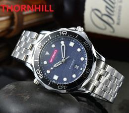 Top quality Men Three Stiches Watch 42mm Full Stainless Steel Clock Luxury Quartz President Day Date switzerland annual highend Fashion Wristwatches Bracelet