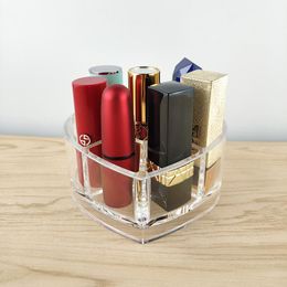 Storage Boxes & Bins Lipstick Container Heart Shape Lip Organizer Makeup Box Durable Acrylic Lipsticks Holder CosmeticStorage BinsStorage