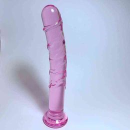 Erotica Anal Toys Manyjoy Crystal Glass Dildos Masturbator Large Penis Realistic Artificial Dildo Erotic Butt Plug G-spot Sex Gay Couple 220507