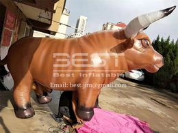 3m long Funny inflatable bullfight inflatable bull costumes ox mascot costume used in city parade decoration