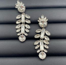 Nuevo diseño Conjuntos de joyas de boda Pendientes de borla de oreja de trigo de cristal Collar de mujer Diamantes de imitación llenos de diamantes Pulsera temperamento Conjuntos de joyería de compromiso-15