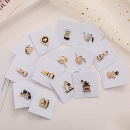 Pins Brooches All About Coffee Enamel Pin Bean Pot Cup Latte Cappuccino Bag Lapel Clothes Badge Jewellery Gift For Barista Seau22