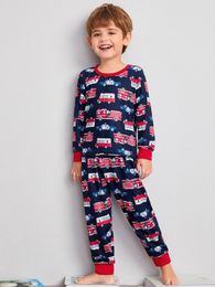 Toddler Boys Allover Car Print PJ Set SHE