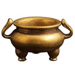 Portable Creative Incense Burner Brass Incenser Holder Home Censer Desktop Ornament for Shop Office Home DH9843