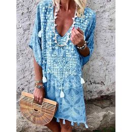 Sexy Knitted Up Tunics for Swimsuit Crochet Cover Ups Saida Praia Sarong Beach Kaftan T200324