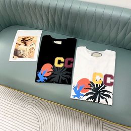 2022SS Fashion Letter Print Crew Neck T-Shirt 100% Cotton Fabric Designer Short Sleeve Unisex Shirt Colour Black and White Size s-m-l-xl-xxl-xxxl b9886