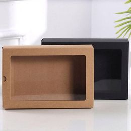 Gift Wrap Clear Window Drawer Box Display DIY Wedding Party Favour Cookies Candy Packaging Strong Cosmetics Tea Paper BoxesGift