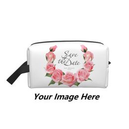 Casos de bolsas de cosméticos personalizados sua imagem / nomes saco de maquiagem feminina case feminino artesanato de artesanato 11301 casoscosmético da fúmica