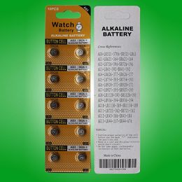 100% fresh AG3 LR41 alkaline button cell battery 1.5v watch batteries 20cards/lot