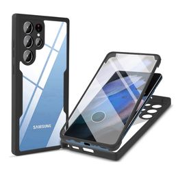 Full Body Rugged Cases with Built-in Anti-Scratch Screen Protector Soft TPU Bumper Case for Samsung Galaxy S22 Ultra S22 PLUS 5G S21 FE