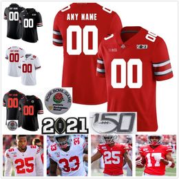 MitNess Cusom Ohio State Buckeyes jersey NCAA College Football stitched OSU Mens any Name Number 14 KJ Hill Jr.28 Ronnie Hickman 27 Eddie George