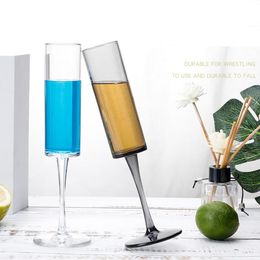 165ml Acrylic champagne wine glasses 2 colors PC cups Anti-drop and High temperature resistance plastic cups SN4047