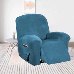 Chair Covers Solid Color Recliner Sofa Cover Velvet Lounge Armchair Slipcover Stretch Thicken Relax Massage SeatcoversChair CoversChair