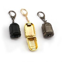 Keychains Game PUBG Keychain Battle Grounds Mini Backpack Key Ring Playerunknown Battlegrounds Holder Open Men Chaveiro LlaverosKeychains