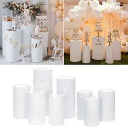 Party Decoration Wedding DIY 3/5pcs Round Cylinder Pedestal Display Art Decor Cake Rack Plinths Pillars For Decorations Holiday F0415