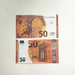 Wholesale 50% Size Euro Prop Money Clip Wallet Copy Games fake note EUR 100 50 Banknotes Paper Play Banknotes Movie PropsQLIR