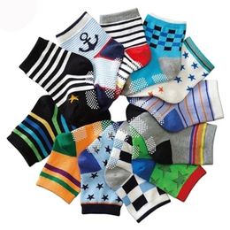 Baby Socks Floor Non-Slip Kids Anti Slip Character Cotton Socks Novelty Shoe Gifts Baby Boy/Girl Slipper Child 12pair 0-5 Year LJ201216