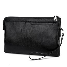 Evening Bags Men Clutch Bag PU Leather Envelopes Handbag Casual Mobile Phone Day Clutches Zipper Wristlet Purse Cigarette BoxEvening