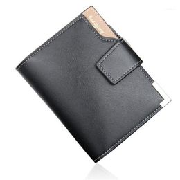 Men's Zipper Short Wallets PU Leather Clip Purse Men Dollar Price Bifold Wallet Male Card Holder Coin Purse1