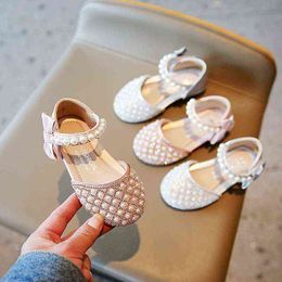 Kids Summer Sandals for Girls Dress UpSequins Diamond PU Princess Shoes Birthday Wedding Bow Tie Soft-Soled Sandals New 2022 G220523