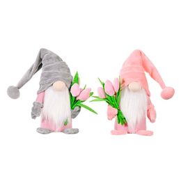 Party Decoration Tulip Rudolph Doll Toys Gnome Stuffed Dolls Home Christmas Valentines Gift Desktop Figurine Ornaments Faceless DollParty