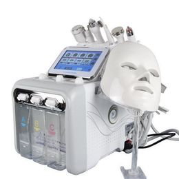7 In 1Professional Salon Hydroxide LED Mask Hydro Diamond Dead Skin RF Lifting Facial Aqua Blackheads Removal Machine