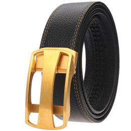 Belts Fashion Belt Stainless Steel Style Men's First Layer Cowhide Casual Designer Women High Quality Luxury BrandBelts