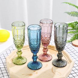 Colourful Red Wine glass Creative Wedding Accessories Cocktail Juice glass grape Goblet Crystal Vintage Personalised HH22-79